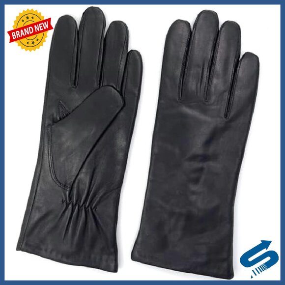 Luxury Genuine Sheepskin Leather Gloves Cashmere Lined Women's Cold Weather - Picture 4 of 8